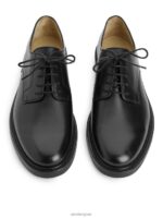 ARKET schoenen 0DXJP1281 zwart leren derbyschoenen Heren
