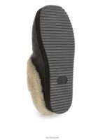 ARKET schoenen 0DXJP524 zwart/gebroken wit leren stapelpantoffels vrouwen - Image 6