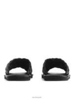 ARKET schoenen 0DXJP642 zwart geweven leren slippers vrouwen - Image 4