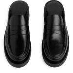 ARKET schoenen 0DXJP685 zwart Leren instappers vrouwen