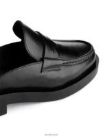 ARKET schoenen 0DXJP685 zwart Leren instappers vrouwen - Image 5