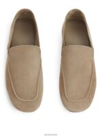 ARKET schoenen 0DXJP688 beige suède loafers vrouwen