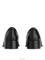 ARKET schoenen 0DXJP689 zwart Leren loafers met vierkante neus vrouwen - Image 4