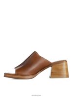 ARKET schoenen 0DXJP690 cognac dikke leren muiltjes vrouwen - Image 2
