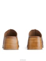 ARKET schoenen 0DXJP690 cognac dikke leren muiltjes vrouwen - Image 4