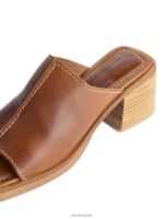 ARKET schoenen 0DXJP690 cognac dikke leren muiltjes vrouwen - Image 5