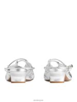 ARKET schoenen 0DXJP693 zilver leren sandalen met hak vrouwen - Image 4