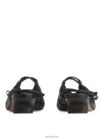 ARKET schoenen 0DXJP694 zwart leren sandalen met hak vrouwen - Image 4