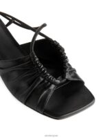 ARKET schoenen 0DXJP694 zwart leren sandalen met hak vrouwen - Image 5