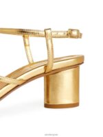 ARKET schoenen 0DXJP697 goud leren sandalen met hak vrouwen - Image 5