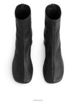 ARKET schoenen 0DXJP699 zwart Soklaarzen van stretchleer vrouwen - Image 3