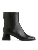 ARKET schoenen 0DXJP700 zwart leren enkellaarsjes vrouwen - Image 2