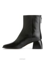 ARKET schoenen 0DXJP700 zwart leren enkellaarsjes vrouwen - Image 3