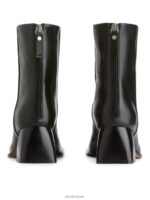 ARKET schoenen 0DXJP700 zwart leren enkellaarsjes vrouwen - Image 5