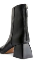 ARKET schoenen 0DXJP700 zwart leren enkellaarsjes vrouwen - Image 6