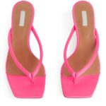ARKET schoenen 0DXJP703 roze Instapsandalen van satijn vrouwen