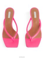 ARKET schoenen 0DXJP703 roze Instapsandalen van satijn vrouwen - Image 3