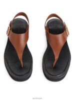 ARKET schoenen 0DXJP704 bruin dikke leren sandalen vrouwen