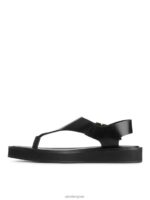 ARKET schoenen 0DXJP705 zwart dikke leren sandalen vrouwen - Image 2