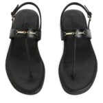 ARKET schoenen 0DXJP707 zwart Leren leren sandalen vrouwen