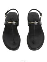 ARKET schoenen 0DXJP707 zwart Leren leren sandalen vrouwen
