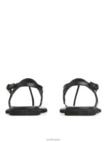 ARKET schoenen 0DXJP707 zwart Leren leren sandalen vrouwen - Image 4
