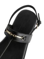 ARKET schoenen 0DXJP707 zwart Leren leren sandalen vrouwen - Image 5