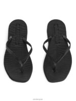 ARKET schoenen 0DXJP709 zwart slapers taps toelopende slippers vrouwen