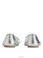 ARKET schoenen 0DXJP714 zilver leren ballerina's vrouwen - Image 4