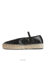 ARKET schoenen 0DXJP715 zwart/beige leren espadrilles vrouwen - Image 2
