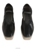ARKET schoenen 0DXJP715 zwart/beige leren espadrilles vrouwen - Image 3