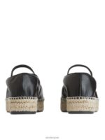 ARKET schoenen 0DXJP715 zwart/beige leren espadrilles vrouwen - Image 4