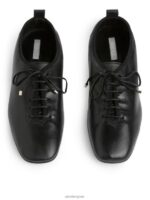 ARKET schoenen 0DXJP720 zwart Derby-flats met veters vrouwen - Image 3