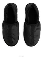 ARKET schoenen 0DXJP723 zwart gevoerde pantoffels Heren