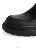 ARKET schoenen 0DXJP724 zwart Leren laarzen met dikke zool vrouwen - Image 5