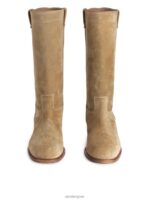 ARKET schoenen 0DXJP725 beige suède laarzen vrouwen - Image 3