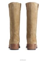 ARKET schoenen 0DXJP725 beige suède laarzen vrouwen - Image 4