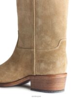 ARKET schoenen 0DXJP725 beige suède laarzen vrouwen - Image 5