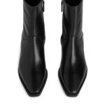 ARKET schoenen 0DXJP726 zwart leren cowboylaarzen vrouwen