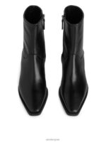 ARKET schoenen 0DXJP726 zwart leren cowboylaarzen vrouwen - Image 3