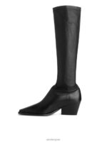 ARKET schoenen 0DXJP731 zwart stretch leren laarzen vrouwen - Image 3