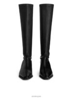 ARKET schoenen 0DXJP731 zwart stretch leren laarzen vrouwen - Image 4