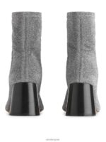 ARKET schoenen 0DXJP736 zilver stretchlaarzen met hak vrouwen - Image 4