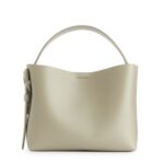 ARKET Tassen 0DXJP743 licht kakigroen leren crossbodytas unisex