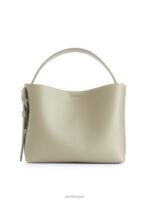 ARKET Tassen 0DXJP743 licht kakigroen leren crossbodytas unisex