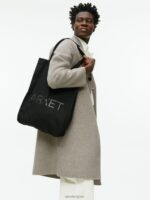 ARKET Tassen 0DXJP747 zwart canvas draagtas unisex - Image 2