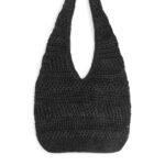 ARKET Tassen 0DXJP751 zwart gehaakte strozak unisex