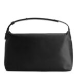 ARKET Tassen 0DXJP754 zwart lederen gedetailleerde schoudertas unisex