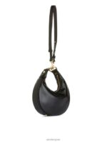 ARKET Tassen 0DXJP759 zwart leren tasje halve maan unisex - Image 3